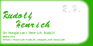 rudolf henrich business card